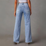 Leah - High-waisted wide-leg jeans