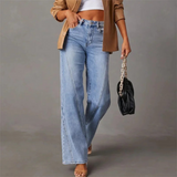 Leah - High-waisted wide-leg jeans
