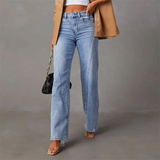 Leah - High-waisted wide-leg jeans