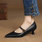Escarpins chatons en cuir Eloria