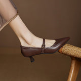 Escarpins chatons en cuir Eloria