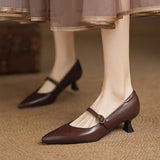 Escarpins chatons en cuir Eloria