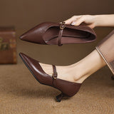Escarpins chatons en cuir Eloria