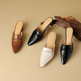 Mules en cuir pointues Marloe