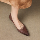 Ballerines en Cuir Véritable Arla
