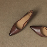 Ballerines en Cuir Véritable Arla
