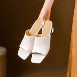 Mules en cuir Virelle Curve