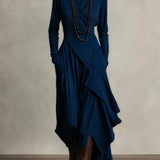 Natalia | Robe Maxi Tricot Asymétrique