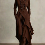 Natalia | Robe Maxi Tricot Asymétrique