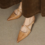 Aluna | Mules Élégantes à Brides Croisées