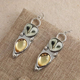 Boucles d'oreilles pendantes hibou - Sans nickel pour oreilles sensibles