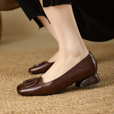 Ballet flats in Opium Leather