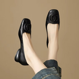 Ballet flats in Opium Leather