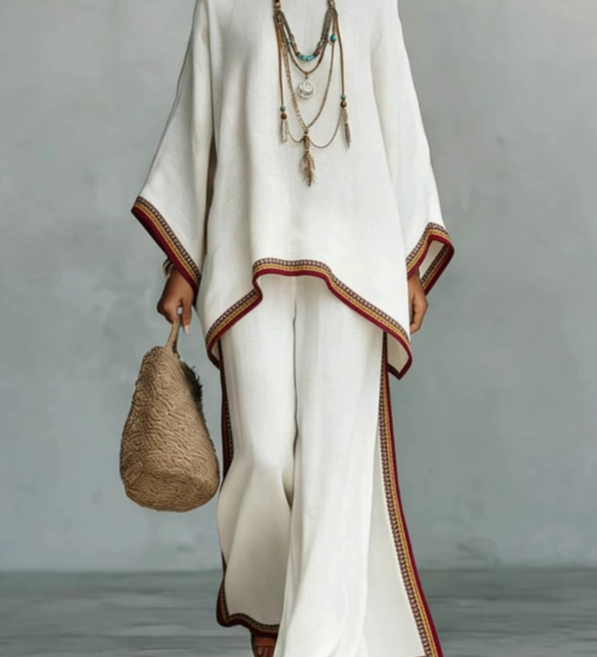 Céline | Ensemble en Lin Élégant Deux Pièces