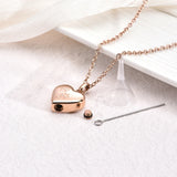 Collier Urne Mémorial pour Animaux – Pendentif en Forme de Cœur avec Gravure de Patte