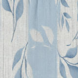 Solene | Robe Midi Bleu à Motif Feuille Sans Manches