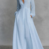 Serena | Robe Maxi Flottante à Boutons