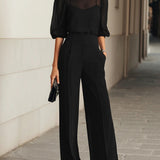 Elodie | Ensemble de Top et Pantalons Amples en Trois Pièces