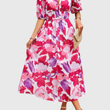 Joyce | Robe Midi Fleurie Flatteuse