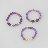 Harriet | Ensemble de Trois Bagues à Perles Facettées