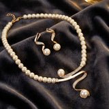Ensemble de Collier en Perles Naturelles Élégantes