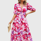 Joyce | Robe Midi Fleurie Flatteuse