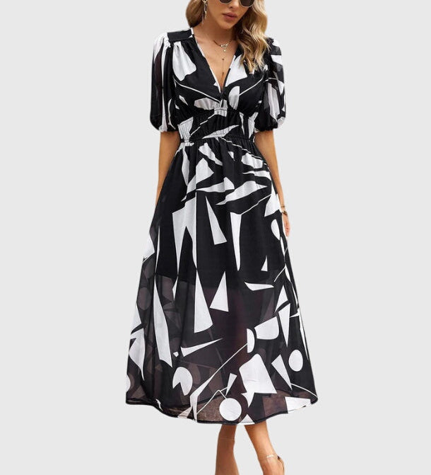 Joyce | Robe Midi Florale Flatteuse