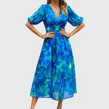 Joyce | Robe Midi Fleurie Flatteuse