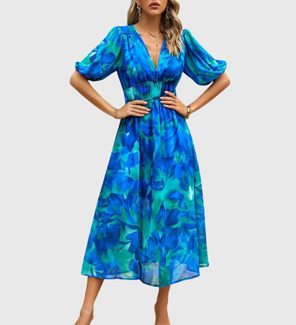 Joyce | Robe Midi Florale Flatteuse