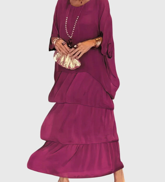Bernadette | Robe Élégante Longue et Fluide