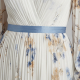 Lavinia | Robe Maxi Fleurie à Manches Longues et Décolleté en V