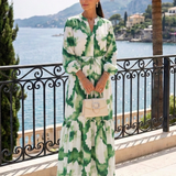 Sabine | Robe Maxi à Manches Longues avec Ceinture à Nouer
