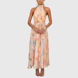 Belinda  | Robe Maxi à Col Halter