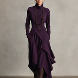 Natalia | Robe Maxi Tricot Asymétrique