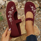 Mei | The embroidered flower knitted ballerina