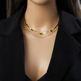 Collier Rétro Double Couche Sorella Gem | Or