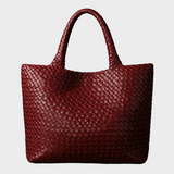 Sac fourre-tout en cuir tissé à la main Lana