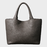 Sac fourre-tout en cuir tissé à la main Lana