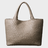Sac fourre-tout en cuir tissé à la main Lana