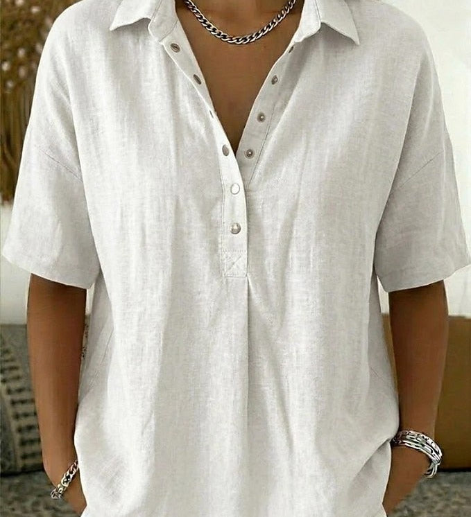 Willow | Blouse avec Col et Détails Boutonnés