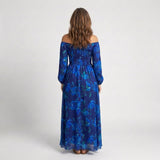 Aspen | Robe Maxi Fleurie à Épaules Dégagées