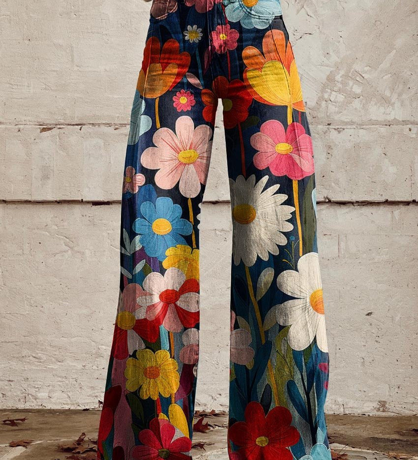 Léna - Pantalon Large Floral