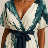 Nayla | Robe maxi avec imprimé aquarelle