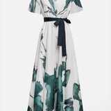 Nayla | Robe maxi avec imprimé aquarelle