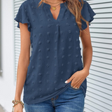 Kari | Blouse Chic en Patchwork avec Volants