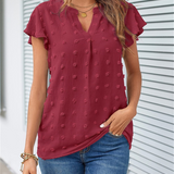 Kari | Blouse Chic en Patchwork avec Volants