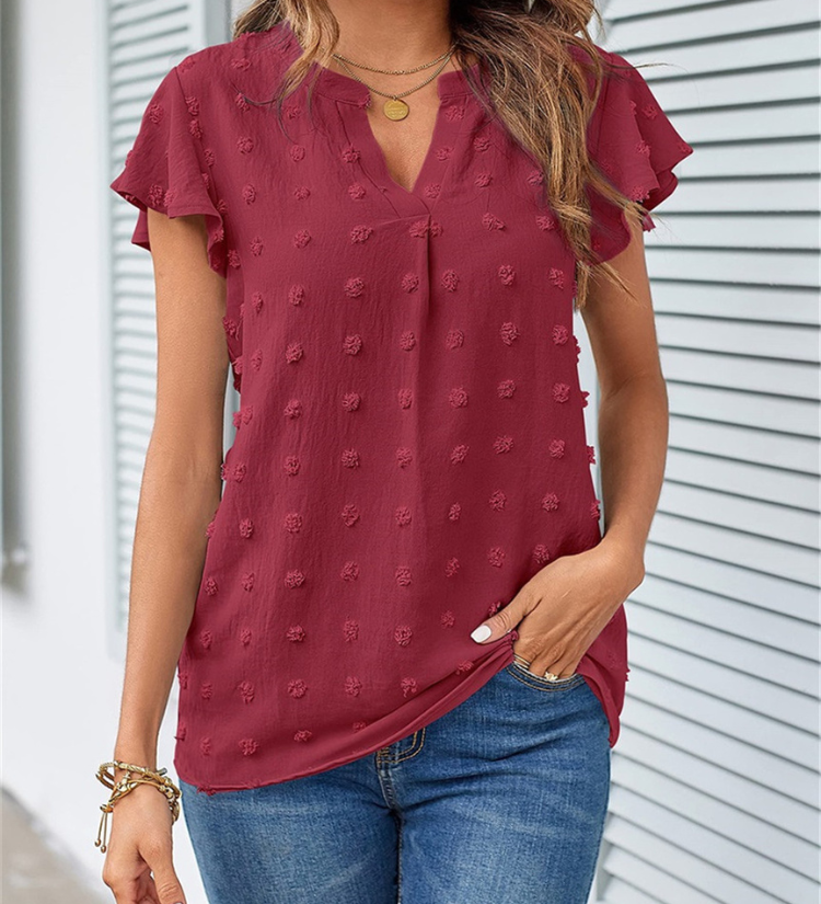 Kari | Blouse Chic en Patchwork avec Volants