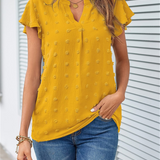 Kari | Blouse Chic en Patchwork avec Volants