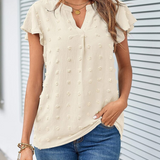 Kari | Blouse Chic en Patchwork avec Volants