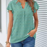 Kari | Blouse Chic en Patchwork avec Volants